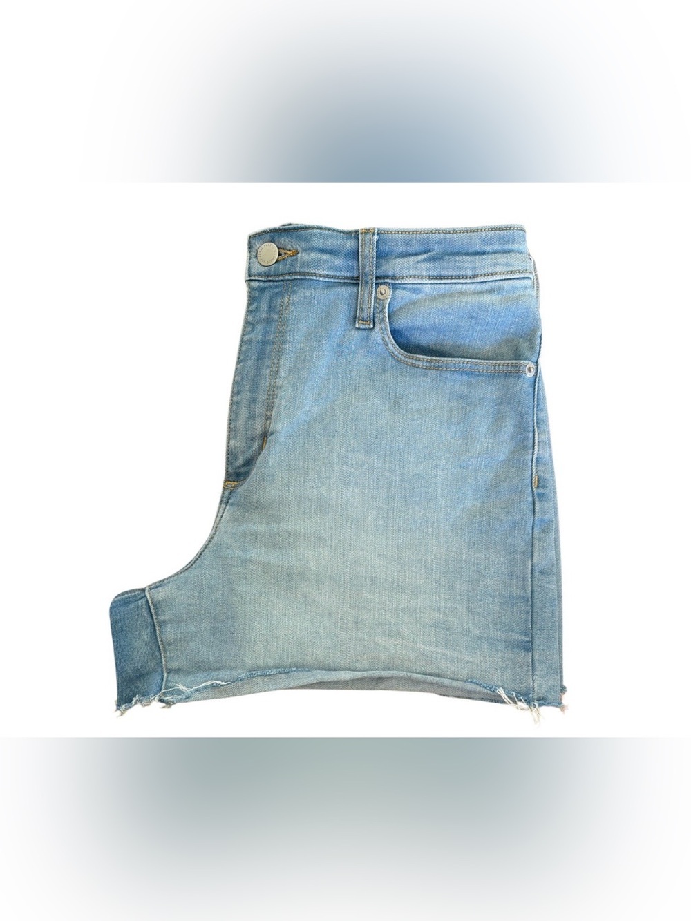 High-Rise Light Blue Denim Cutoff Shorts for Women
